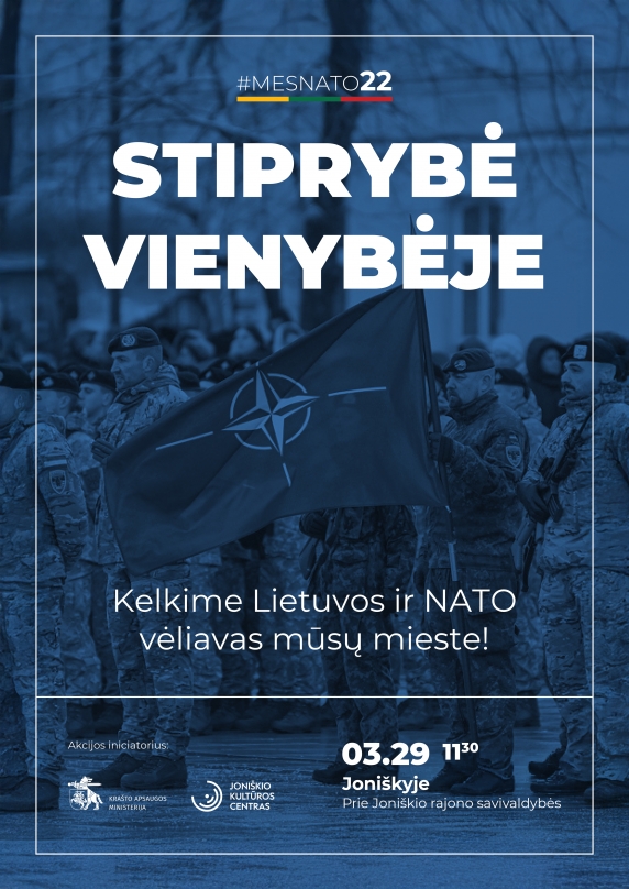 Kviečiame į NATO vėliavos pakėlimo ceremoniją Joniškyje