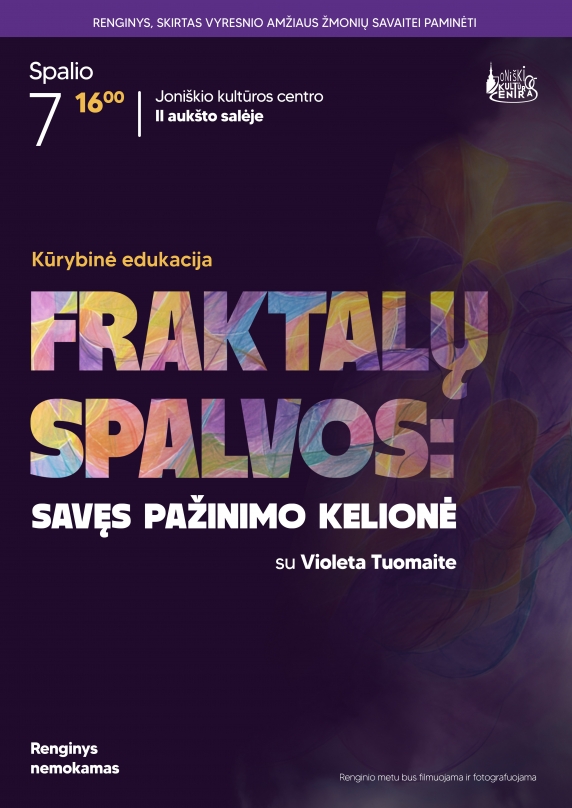Kūrybinė edukacija „Fraktalų spalvos: savęs pažinimo kelionė“
