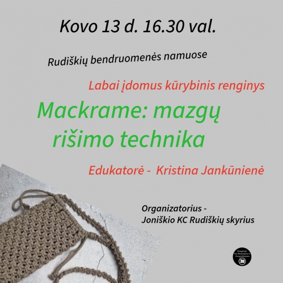 Makramė: mazgų rišimo technika