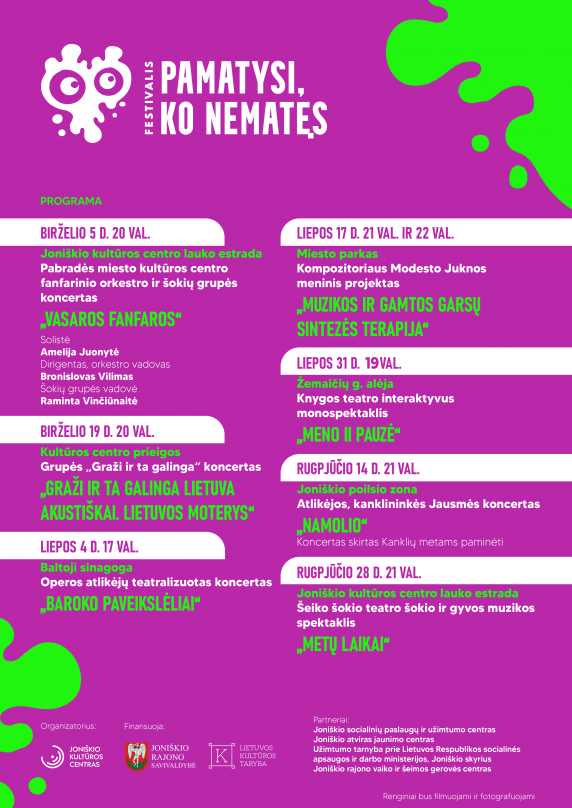 Festivalis „Pamatysi, ko nematęs“ – 2026 programa