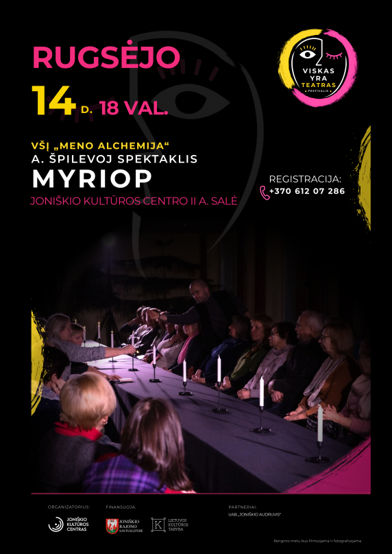 Teatro festivalis „Viskas yra teatras“. A. Špilevoj monospektaklis „Myriop“